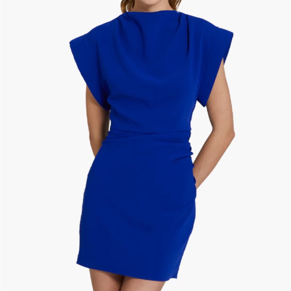 Amanda Uprichard Blue Fitted Mini Dress